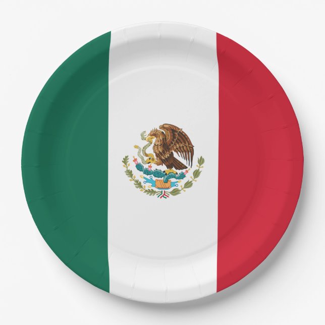 Mexican Flag (Mexico) Paper Plate (Front)