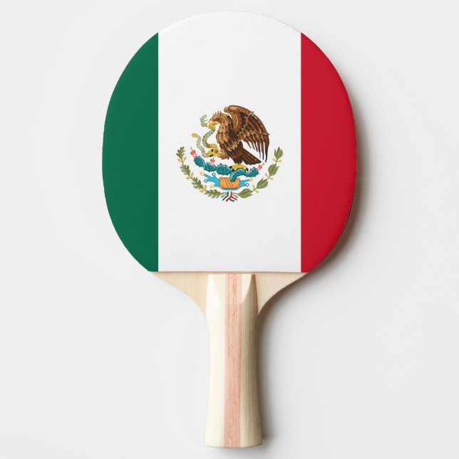 Mexican flag ping pong paddle for table tennis (Front)