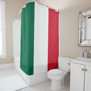 Mexican Flag Shower Curtain - Bold Colour Bathroom