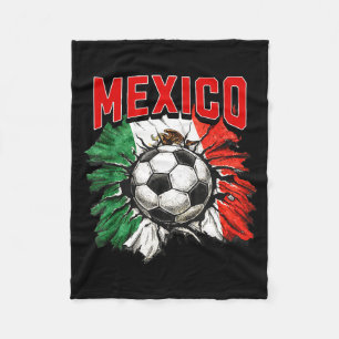 Mexican flag soccer mexico pride futbol family cup fleece blanket
