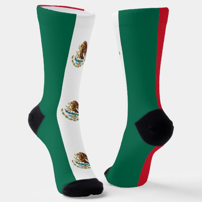 Mexican Flag Socks (Angled)
