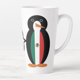 Mexican Flag Talking  Ms. Penguin Large Latte Mug