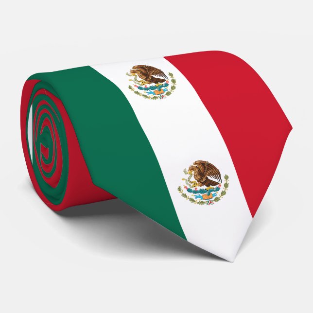 Mexican Flag Tie (Rolled)