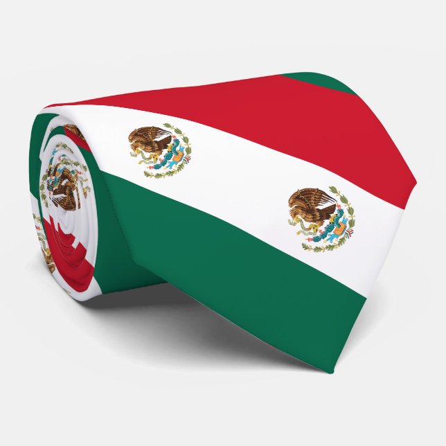 Mexican Flag Tie (Rolled)