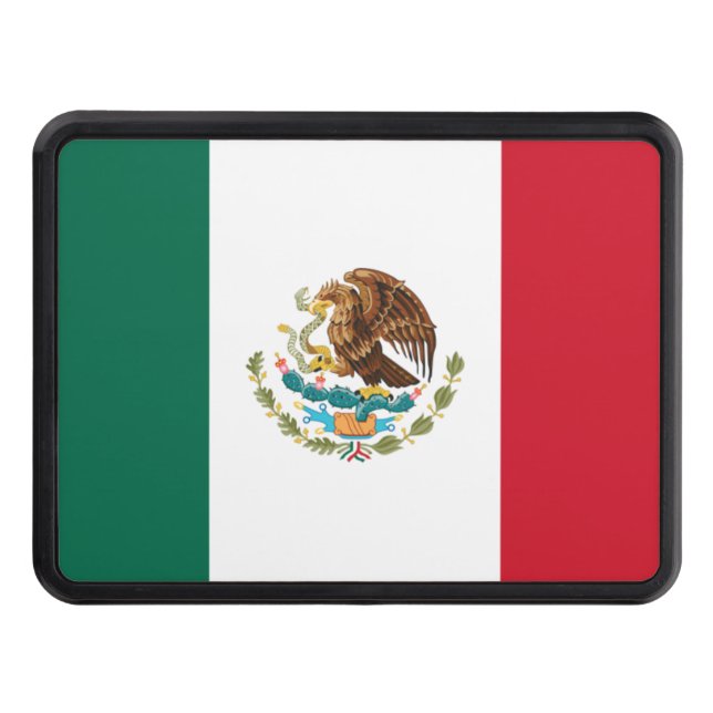 Mexican Flag Trailer Hitch Cover (Front)