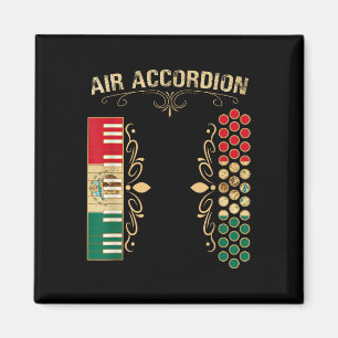 Mexican Flag Vintage Air Accordion Shirt For Latin Magnet