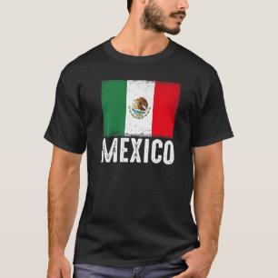 Mexican Flag Vintage Patriotic Football Nostalgic  T-Shirt