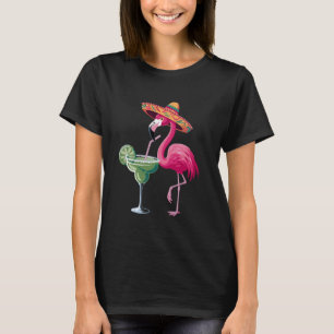Mexican Flamingo Sombrero Fiesta Party Margarita M T-Shirt