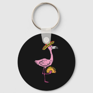 Mexican Flamingo Tacos Cute Cinco De Mayo Fiesta A Keychain