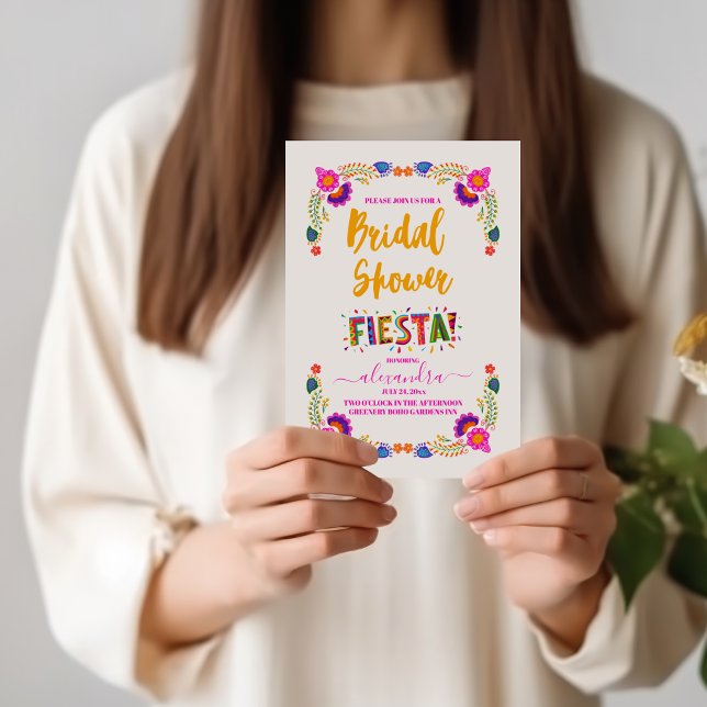 Mexican Floral Fiesta Bridal Shower  Invitation (Creator Uploaded)