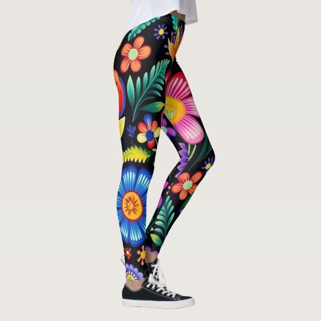 Mexican Floral Fiesta Leggings (Right)
