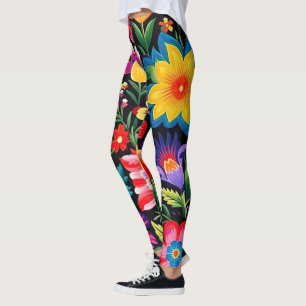 Mexican Floral Fiesta Leggings