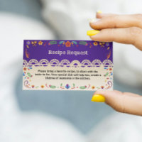 Mexican Floral Folk Recipe Request Bridal Shower