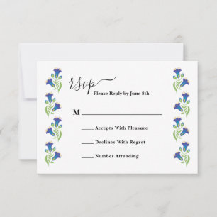 Mexican Floral Wedding RSVP Card