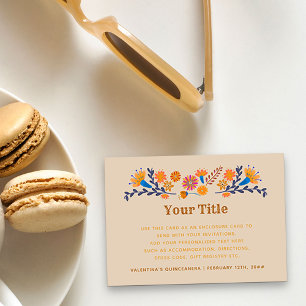 Mexican Floral Western Typography Custom Enclosure Card