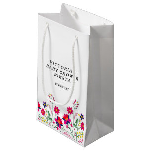 Mexican Flowers Baby Shower Fiesta Small Gift Bag