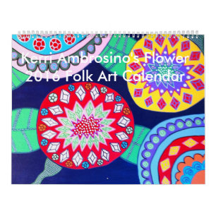 Mexican Folk Art 2016 Calendar Flowers Ambrosino