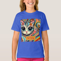 Mexican Folk Art Abstract Kitty Cat Personalized