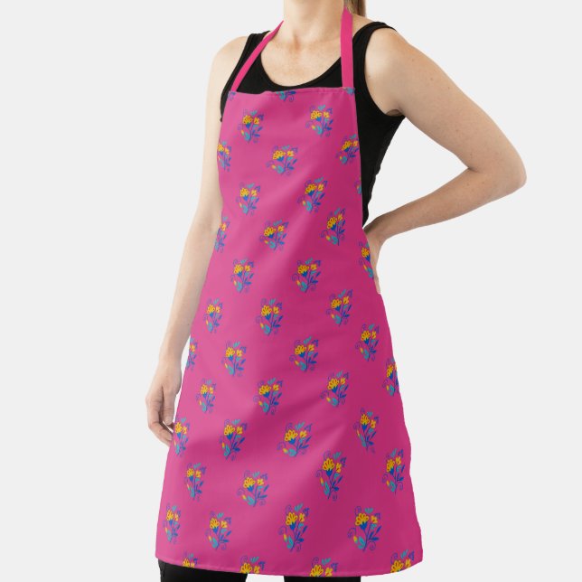 Mexican Folk Art Pattern Apron (Insitu)