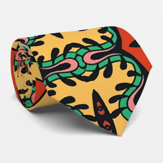 Mexican folk ethnic colourful seamless pattern tie