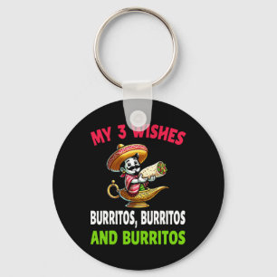 Mexican Food Burrito Funny Cinco De Mayo Keychain