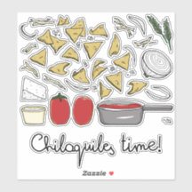 Mexican food: Chilaquiles Rojos (fried tortillas)