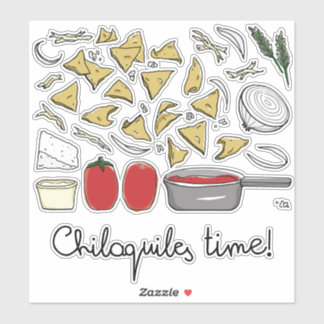 Mexican food: Chilaquiles Rojos (fried tortillas)
