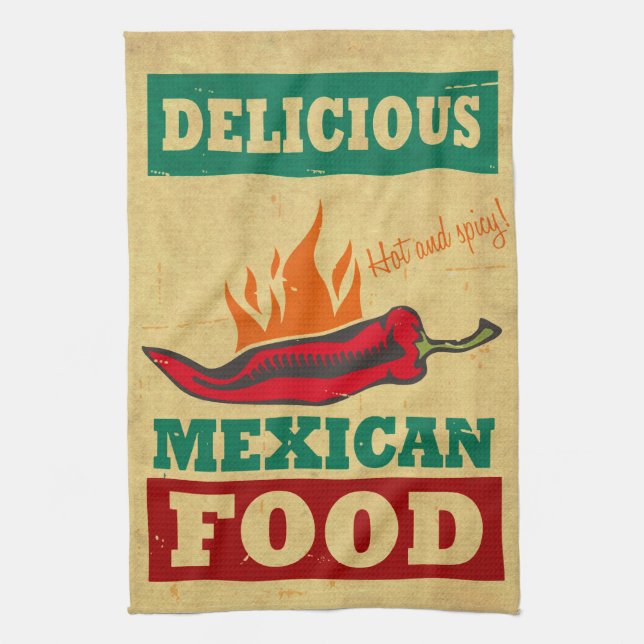 Mexican Food Kitchen Towel (Vertical)
