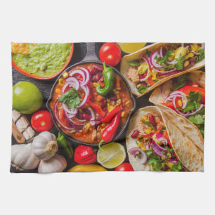 Mexican Food kitchen towel 1