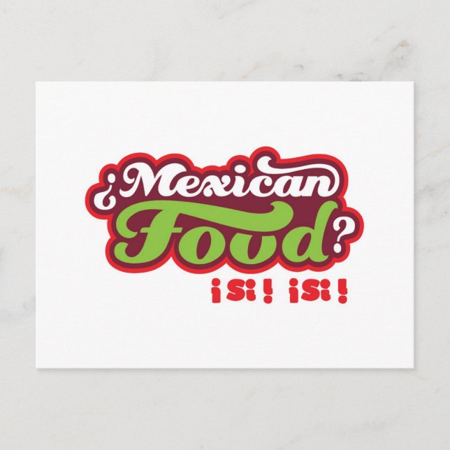 MEXICAN FOOD POSTCARD (Front)