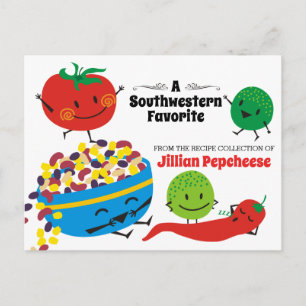 Mexican food salsa cooking cookbook recipe card