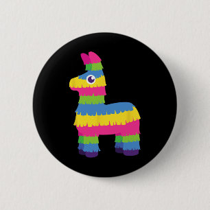 Mexican Funny Pinata Llama Cinco De Mayo 2 Inch Round Button