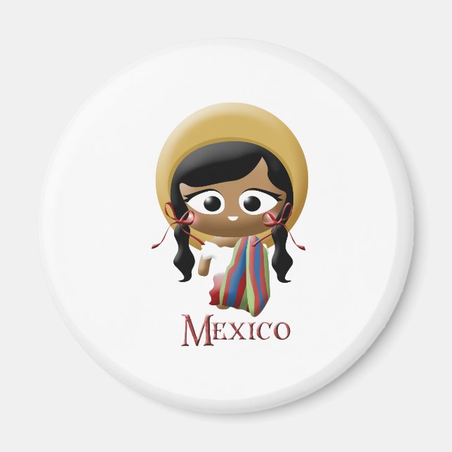 Mexican Girl Magnet (Front)