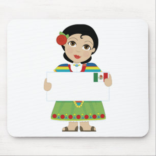 Mexican Girl Sign Mouse Pad