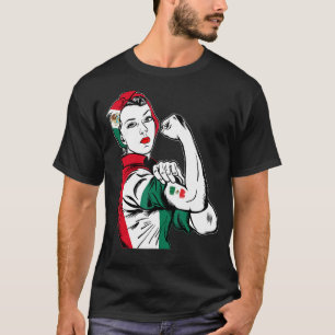 Mexican Girl Unbreakable Heritage Mexico Flag   T-Shirt