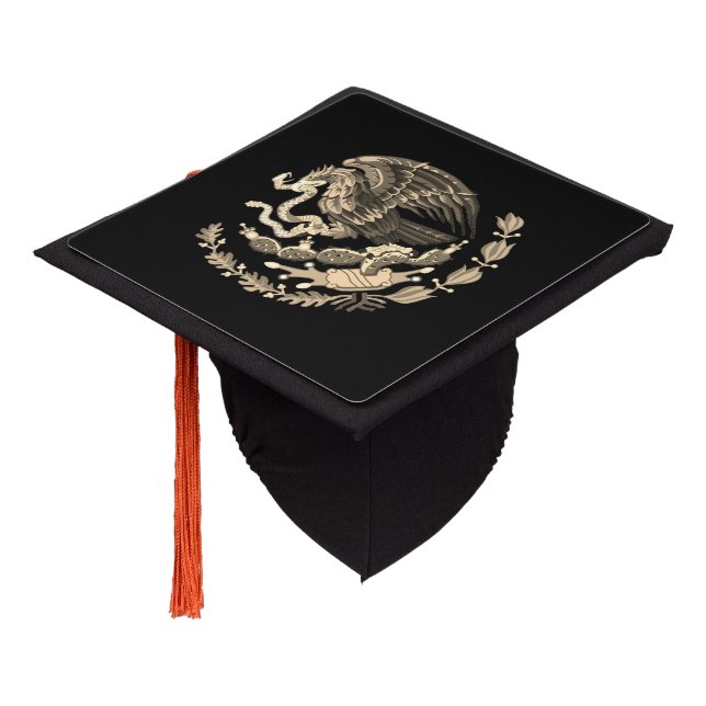Mexican Graduate & Mexico Eagle emblem /University Graduation Cap Topper (Angled)