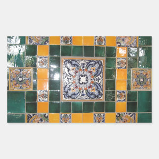 Mexican Green Talavera Style Tile work Sticker