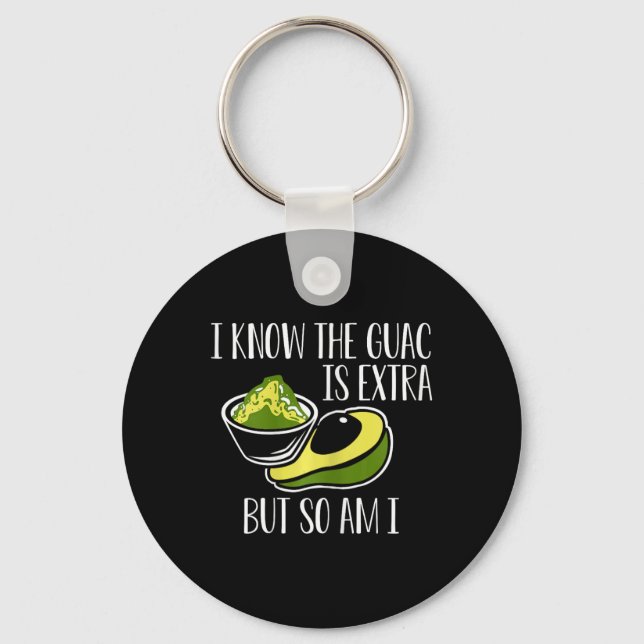 Mexican Guacamole Avocado Cinco De Mayo 1  Keychain (Front)