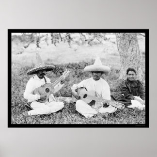 Mexican Guitar Players 1904 Poster