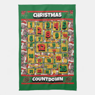 Mexican Hairless Countdown Christmas Advent Dog Kitchen Towel