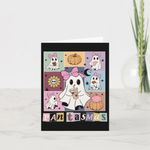 Mexican Halloween Ghost Spooky Conchas Cute Card