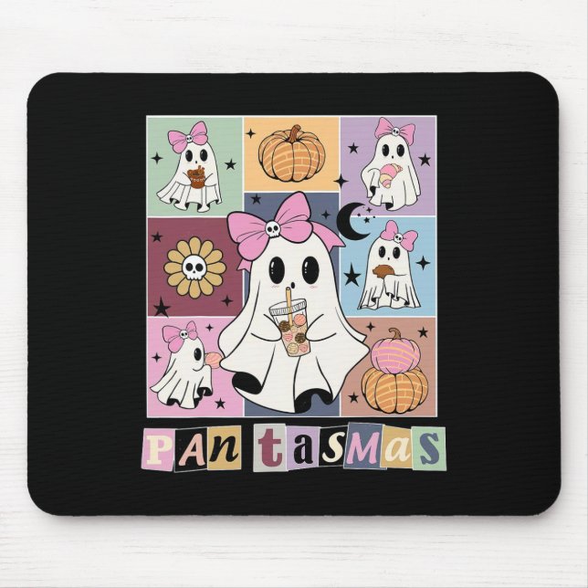 Mexican Halloween Ghost Spooky Conchas Cute  Mouse Pad (Front)