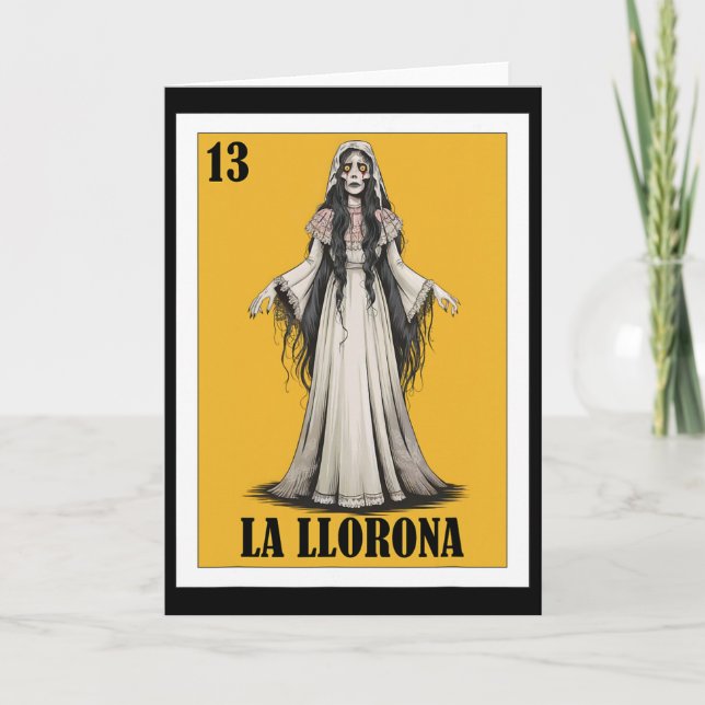 Mexican Halloween Or Cinco De Mayo Design - La Llo Card (Front)