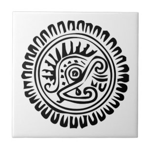 Mexican hieroglyph(Maya) Tile