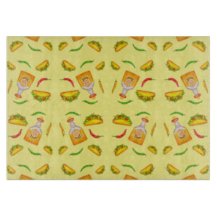 Mexican Hispanic Food Tacos Tequila Cutting Board