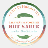 Mexican Hot Sauce Or Spicy Salsa Jalapeno Labels