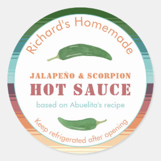 Mexican Hot Sauce Or Spicy Salsa Jalapeno Labels