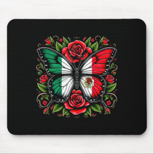 Mexican independence day _ mexico butterfly flag mouse pad