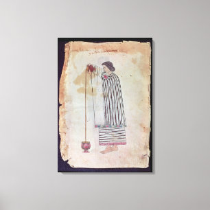 Mexican Indian Preparing Chocolate, from the Codex Canvas Print