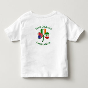 Mexican Irish American Flag Shamrock Personalized Toddler T-shirt